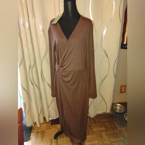 Stretchy Brown Knot Dress NWT